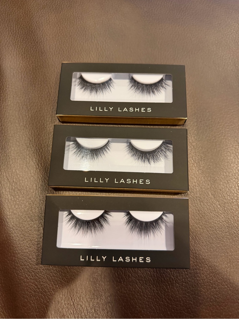 Lilly Lashes Black Faux Mink Strip Lashes Trio - Flared Dramatic Sets